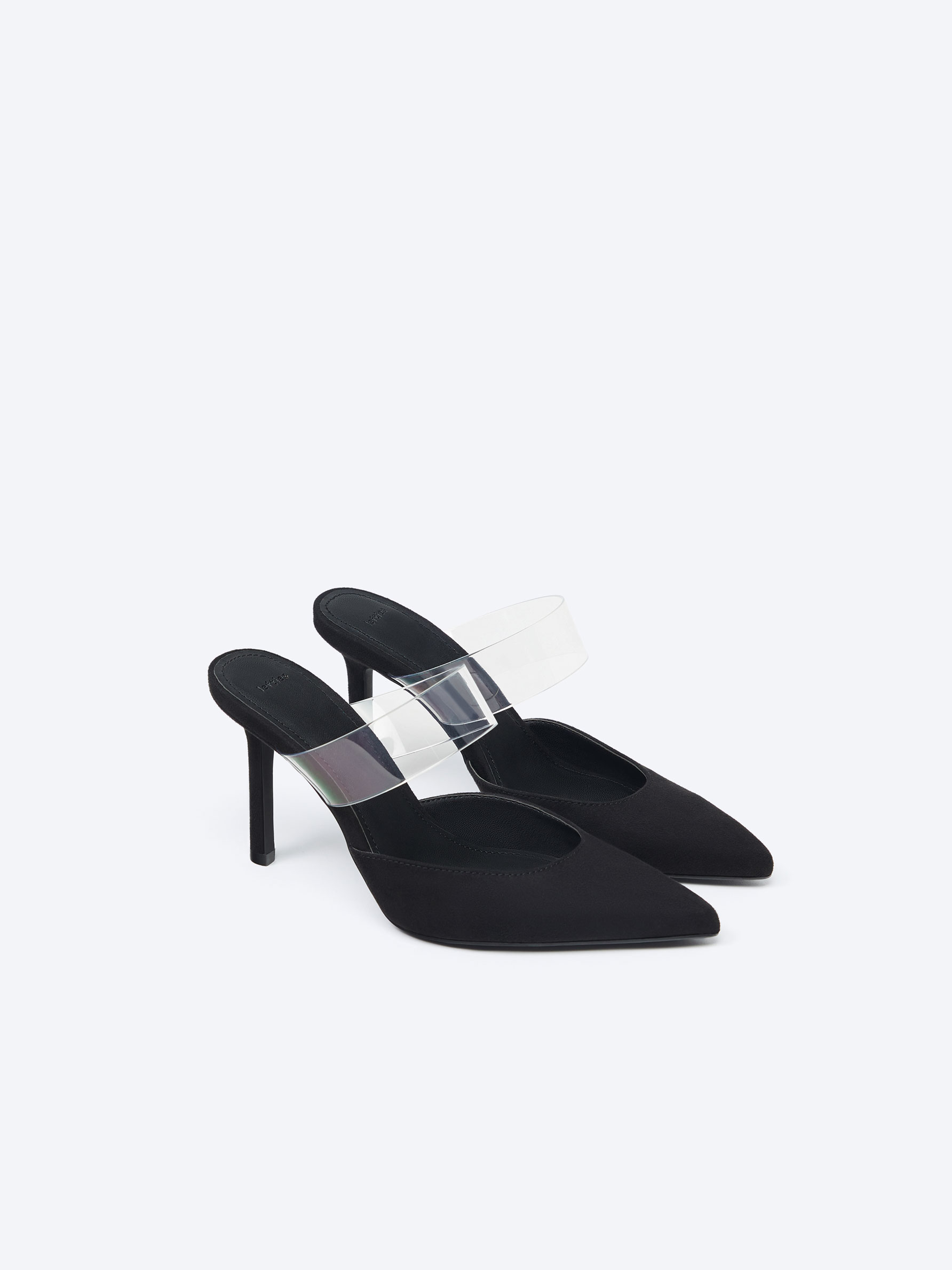 Black vinyl heels discount