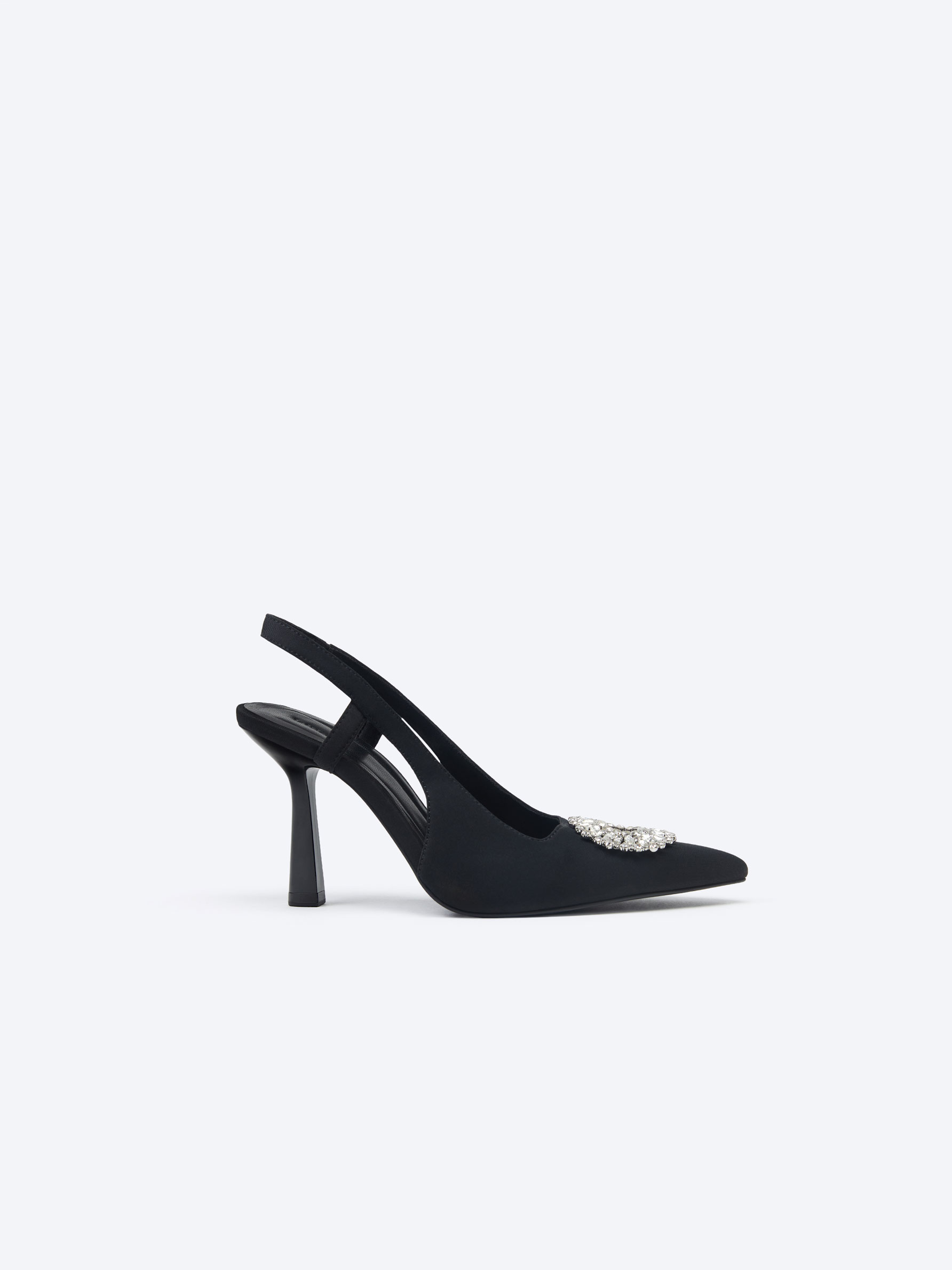 Womens black dress shoes hotsell with rhinestones