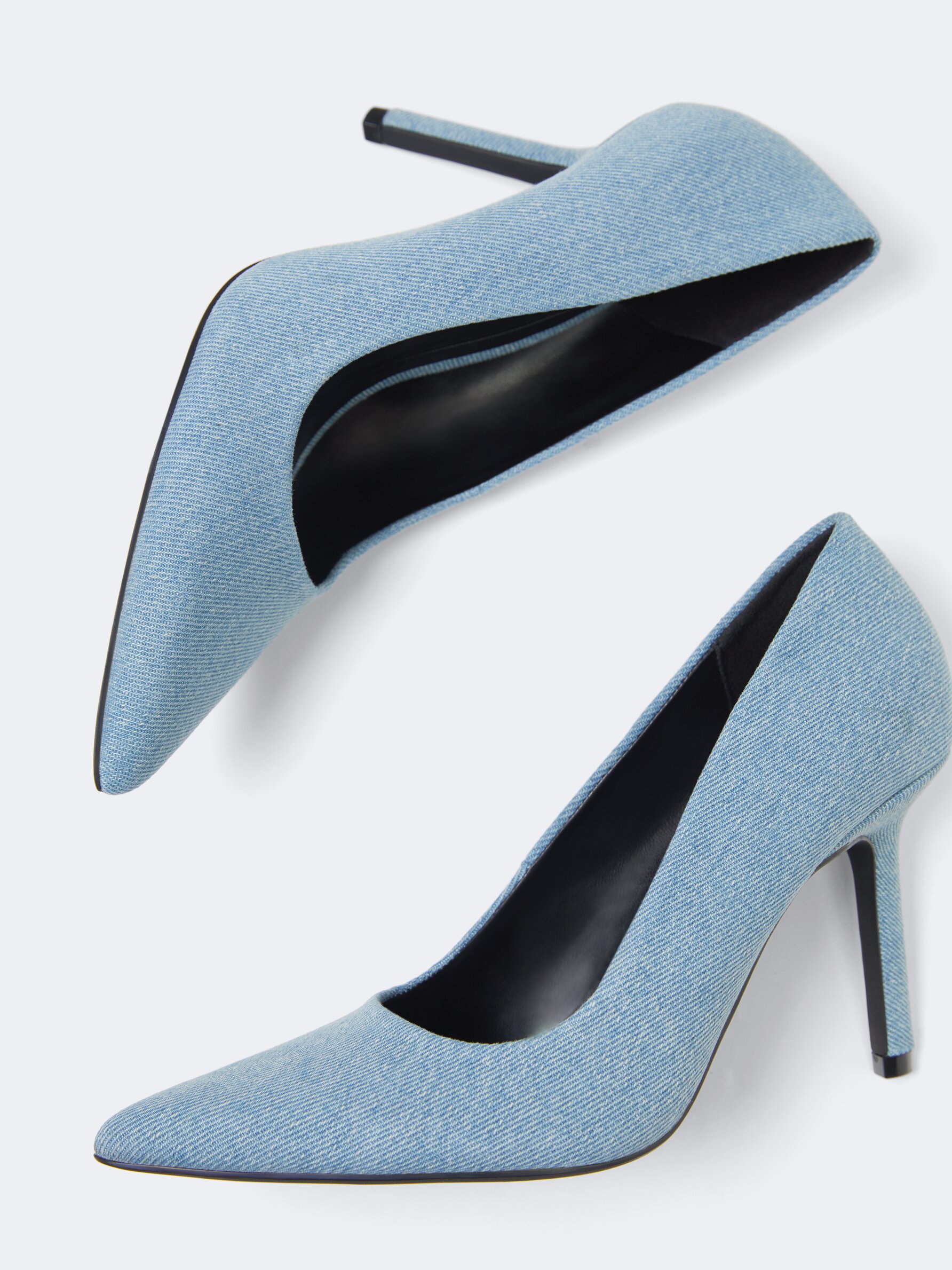 Denim on sale heels pumps