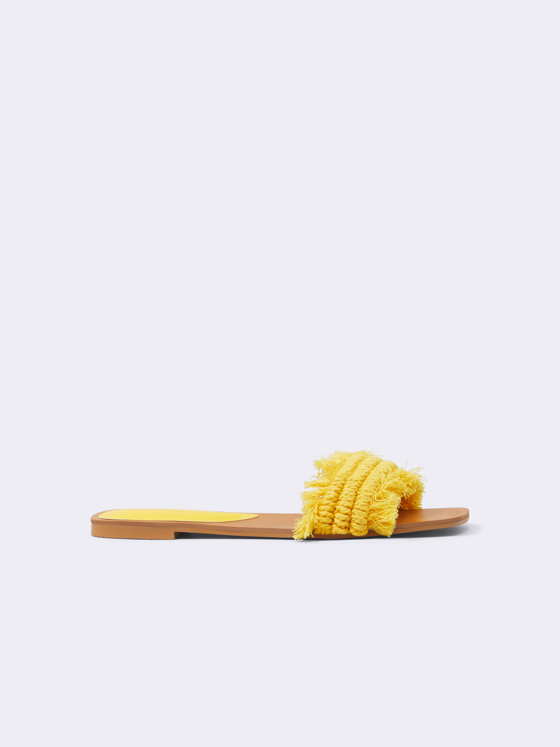 Yellow sales fringe sandals