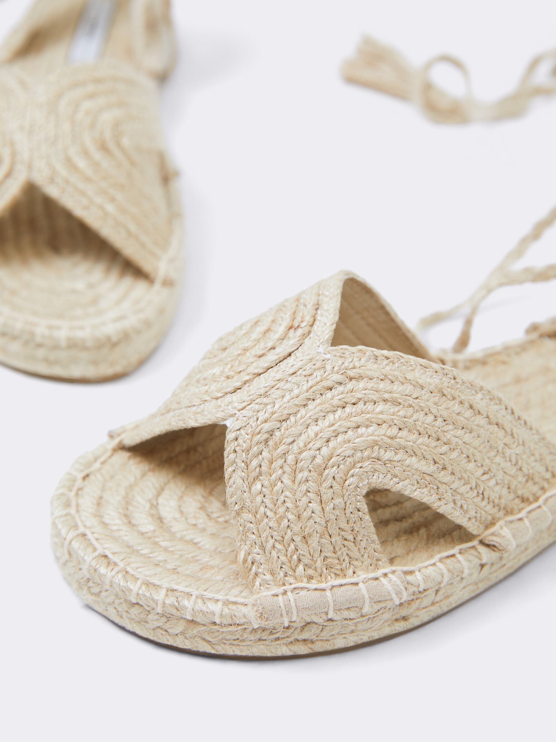 Tied jute sandals Denim Woman Lefties Oman