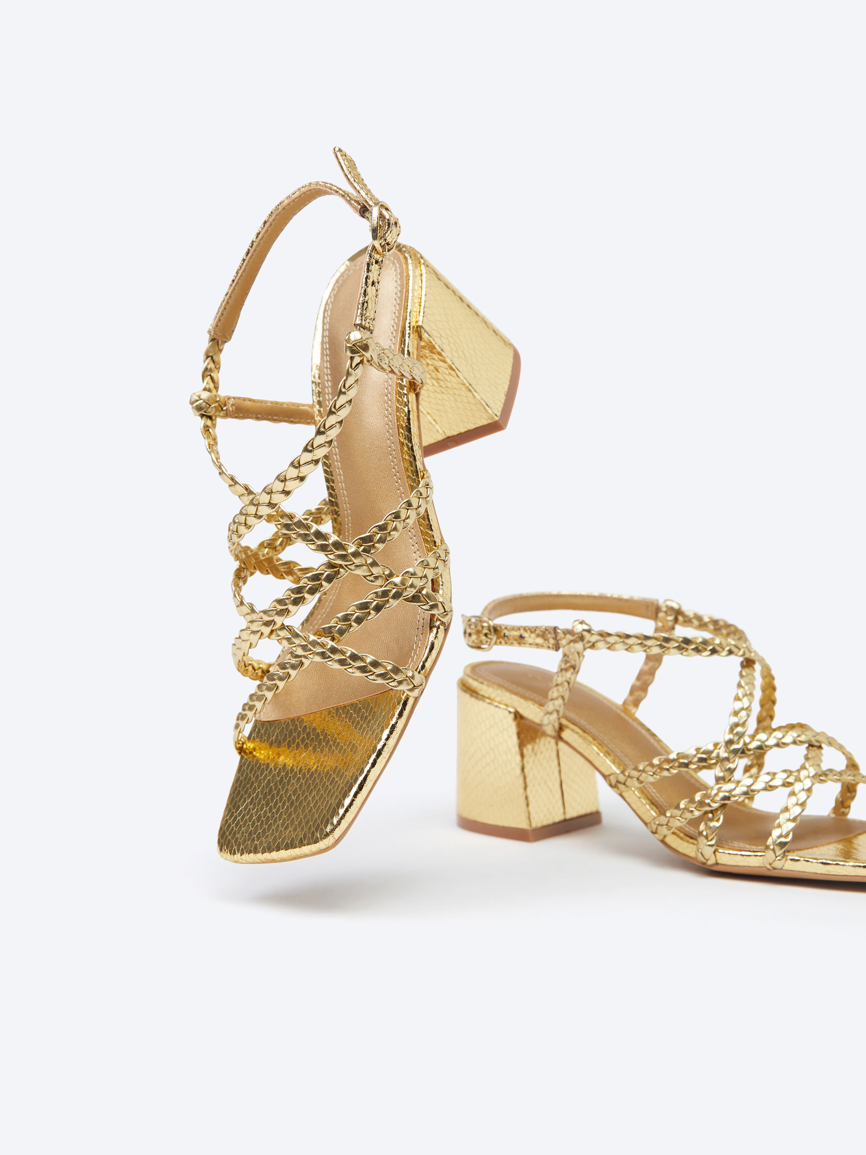 Braided sandal heels outlet