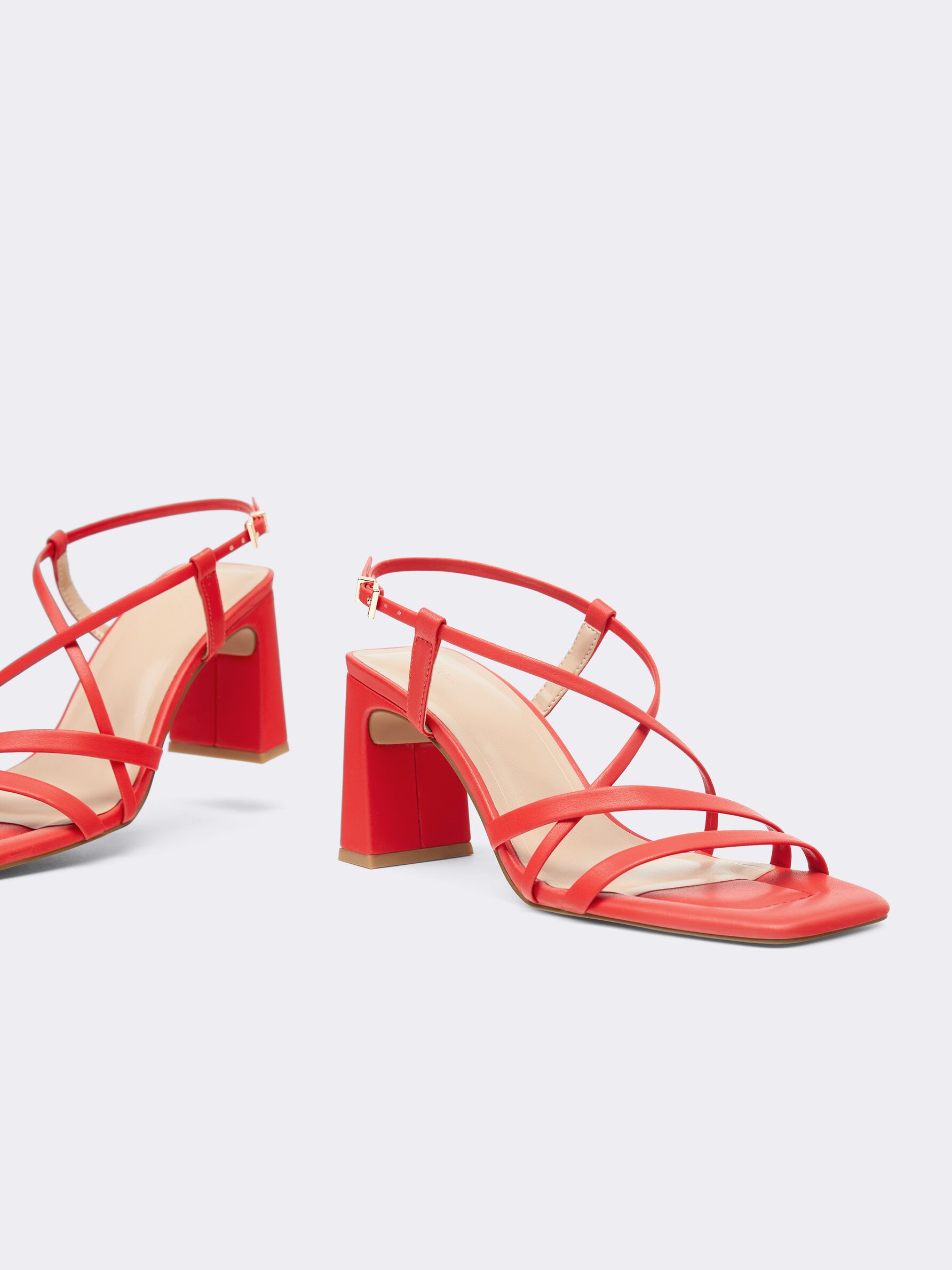 Strappy high heel sandals clearance