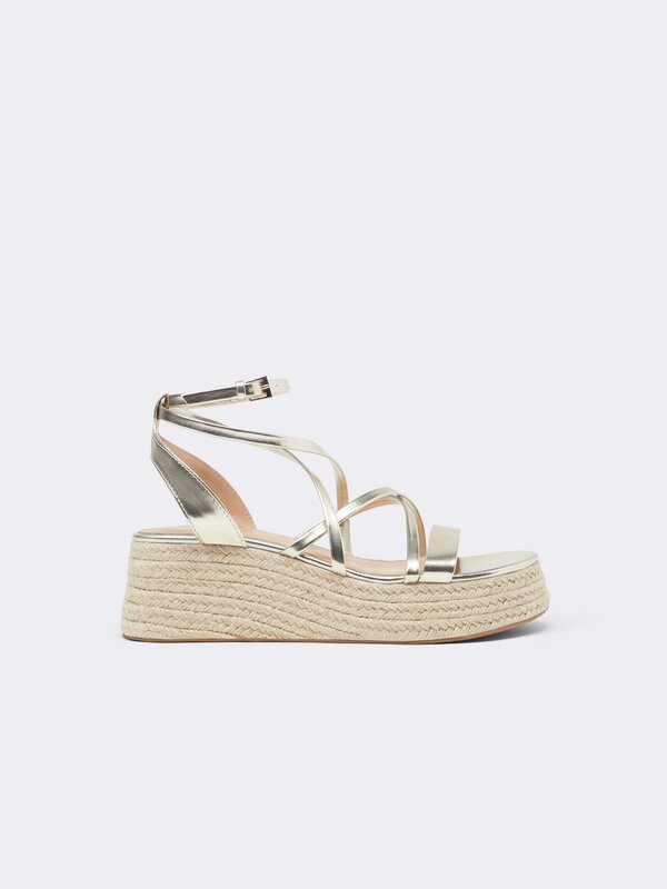 Jute platform sandals