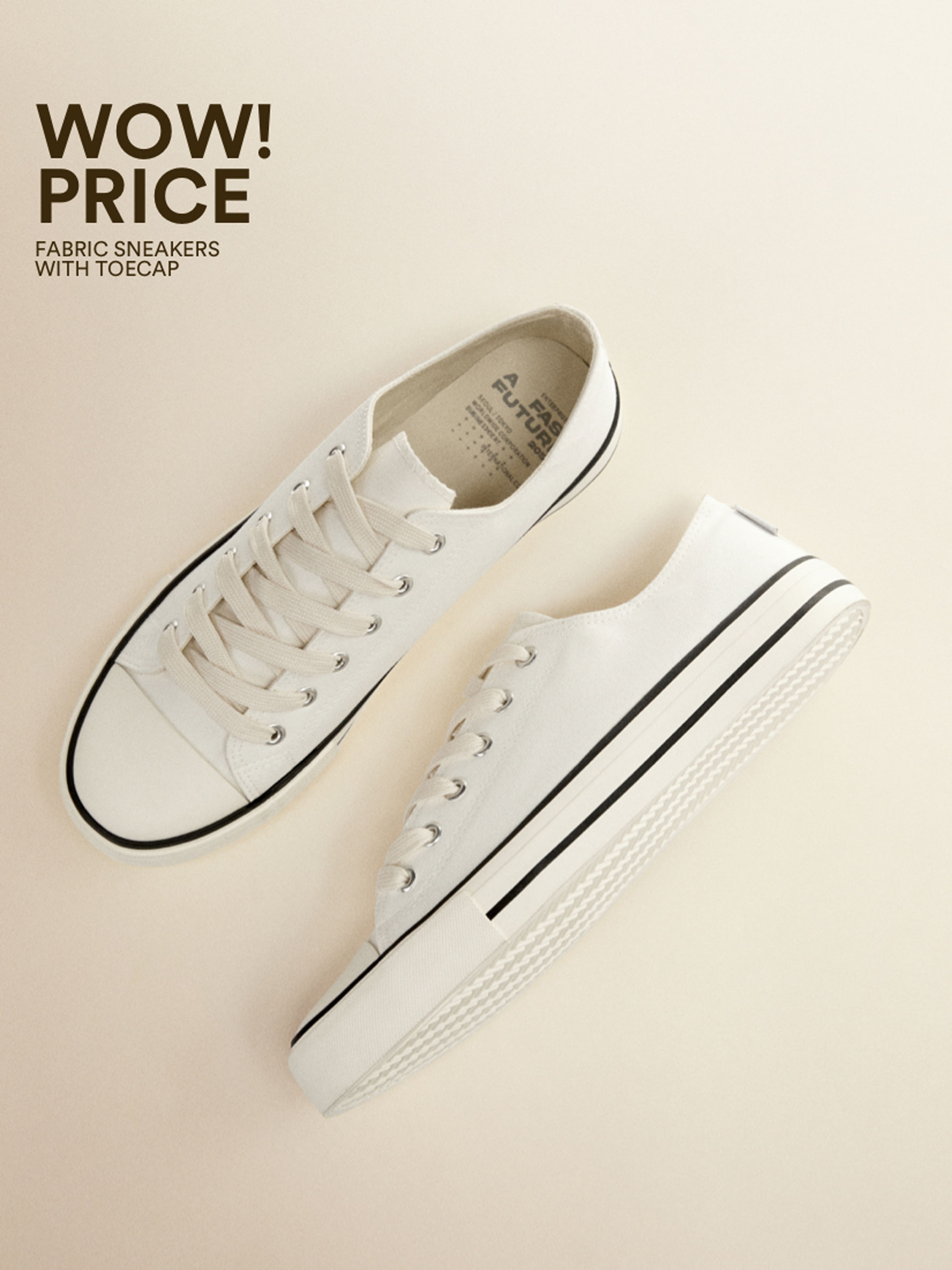 Fabric sneakers with toecap Wow Price FOOTWEAR Man