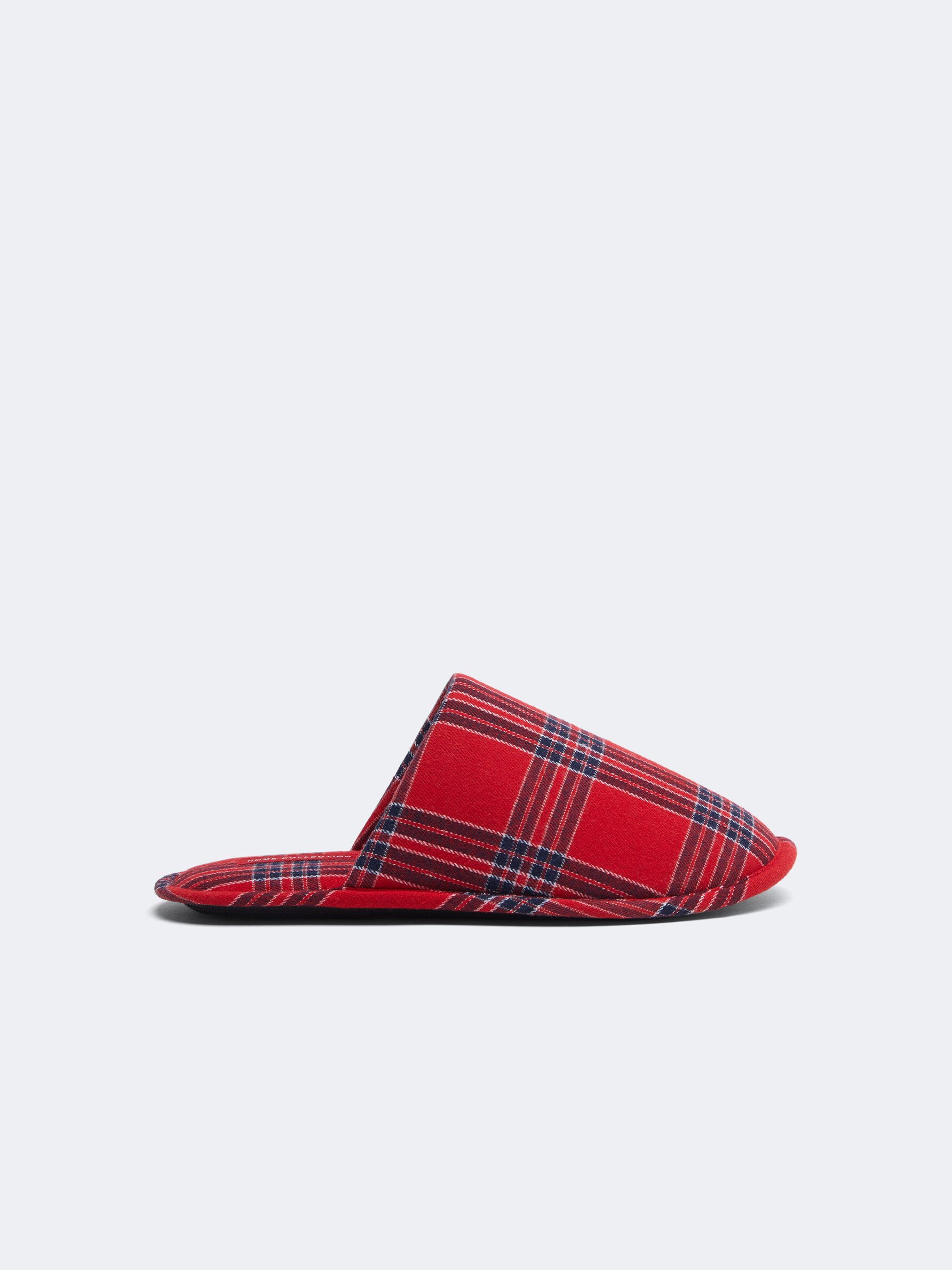 Mens plaid house online slippers