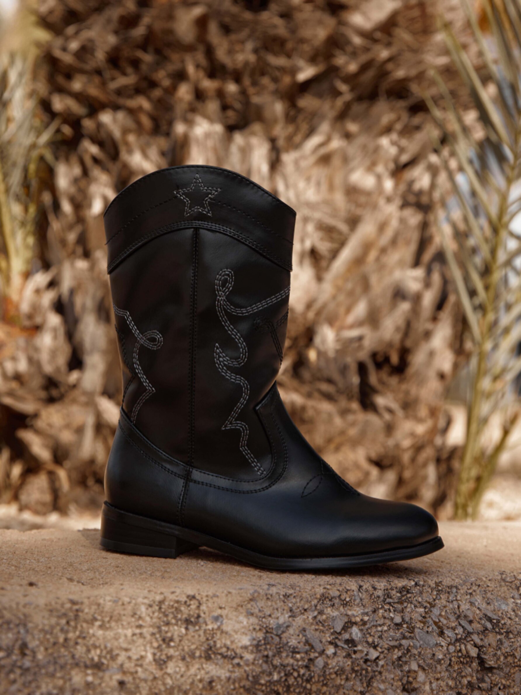 Girls black deals western boots