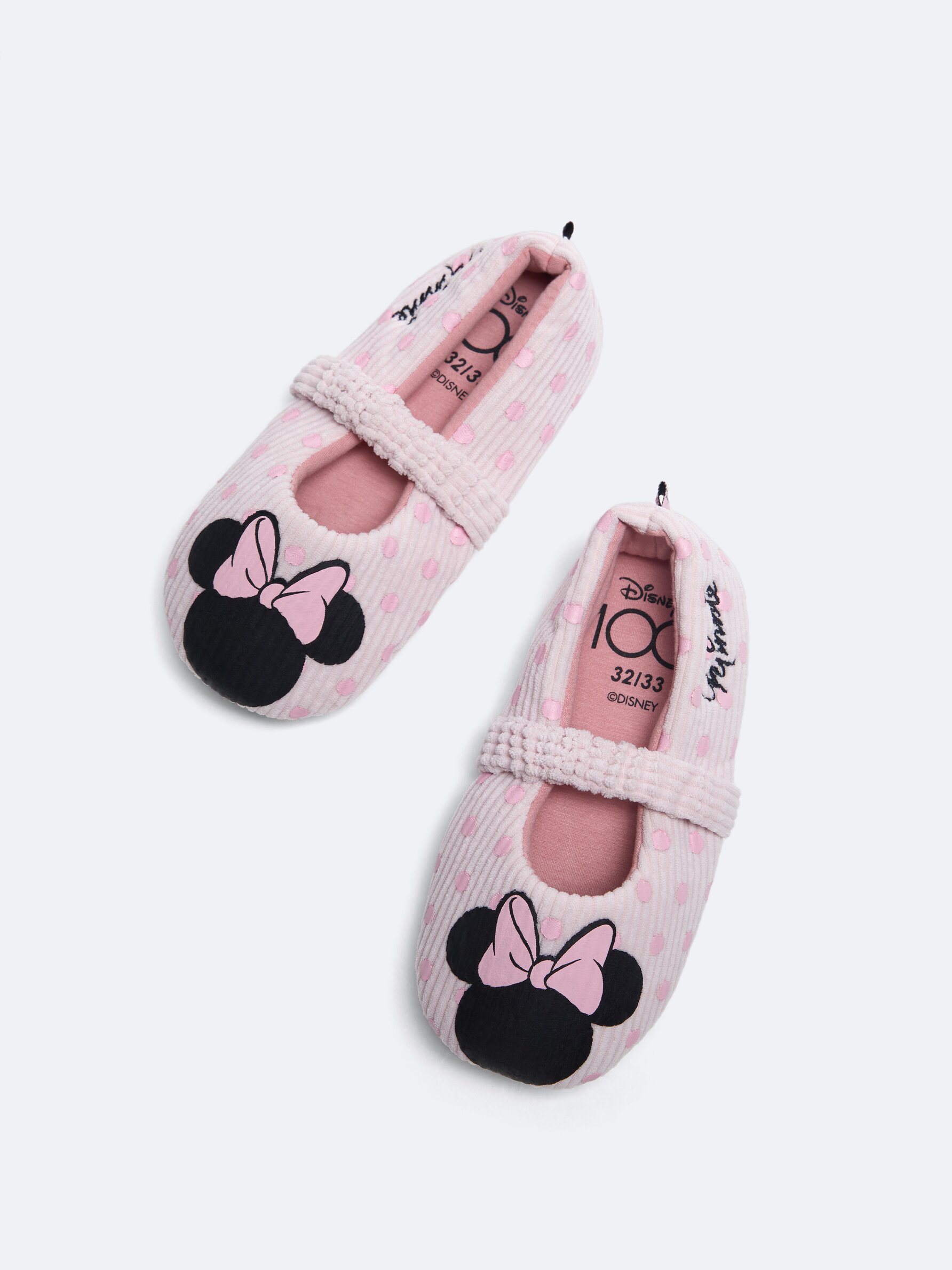 Disney Mickey Mouse Minnie Mouse Slippers Women's Flat Bottom Warm Slippers  Autumn And Winter Fur Slippers Women - Baby Casual Shoes - AliExpress