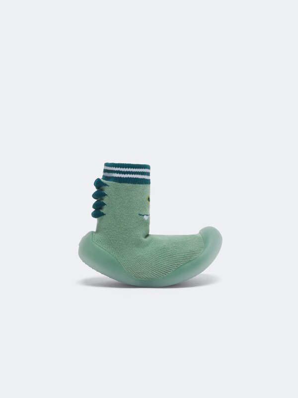 Crocodile sock-style slippers