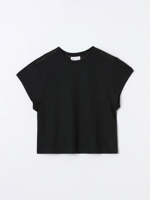 Linen-effect T-shirt