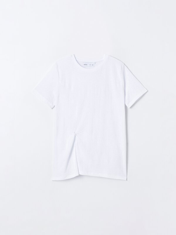 Camiseta de manga corta con textura