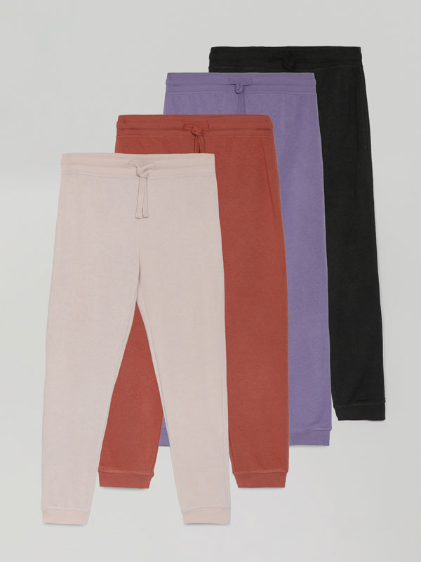 Pack of 4 basic trousers