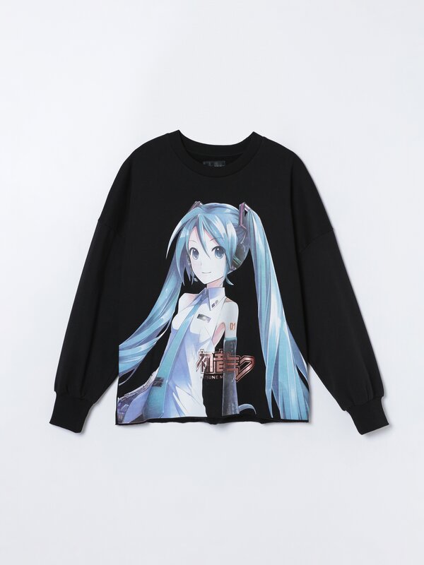 Miku Hatsune print sweatshirt