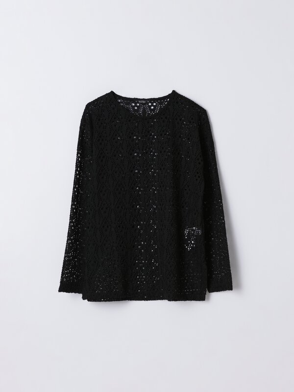 Cutwork sweater
