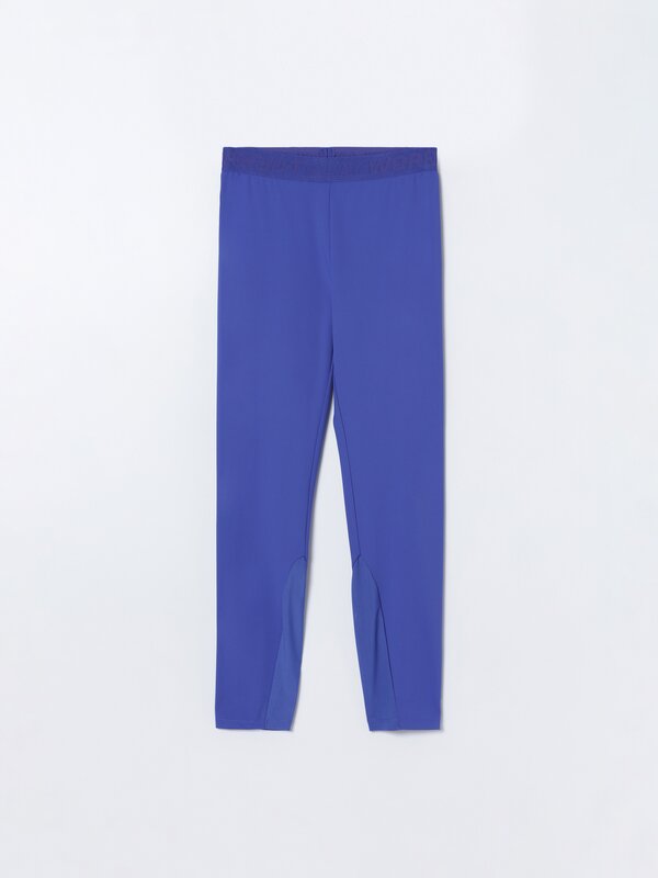 Sports leggings with slogan band