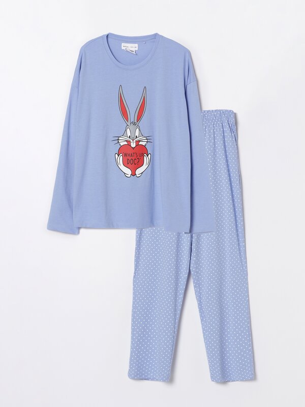 Bugs Bunny Looney Tunes © &™ WARNER BROS print pyjama set