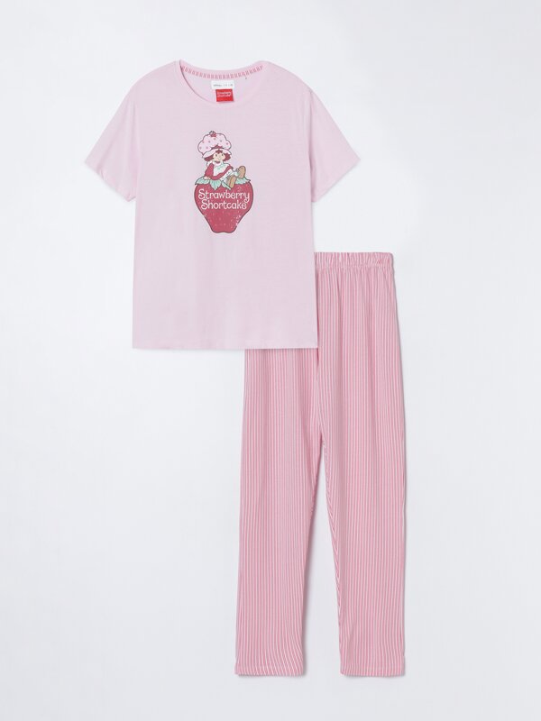 Conjunto de pijama estampado de Bolo de Morango