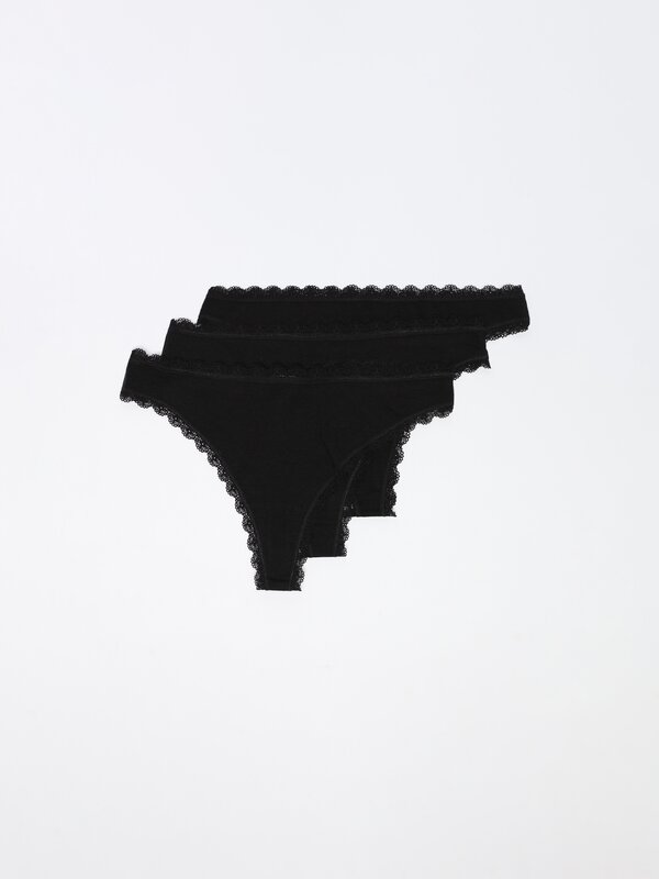 3-Pack of Brazilian lace briefs