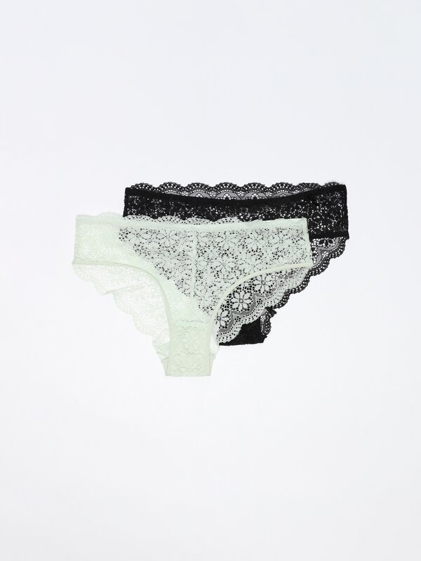 Pack of 2 lace briefs
