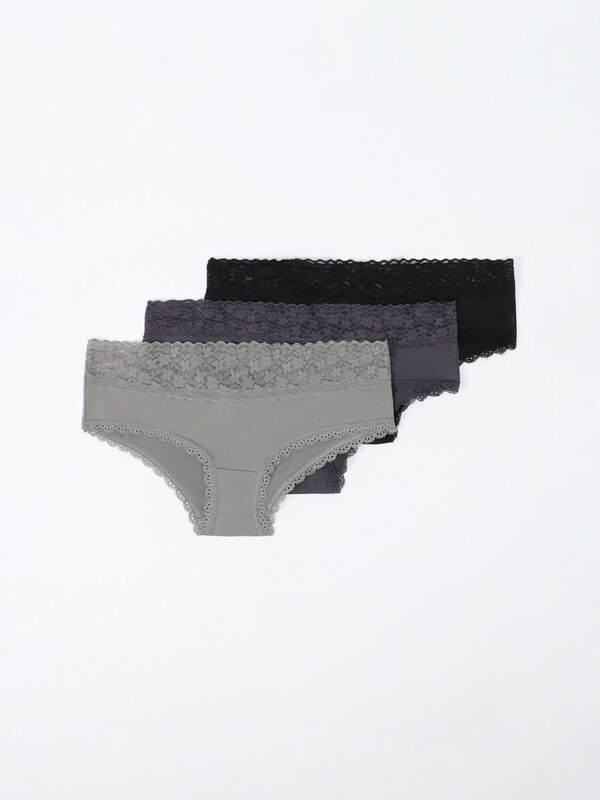 Pack of 3 microfibre hipster briefs