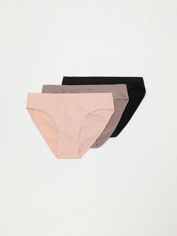 Pack of 3 seamless classic briefs