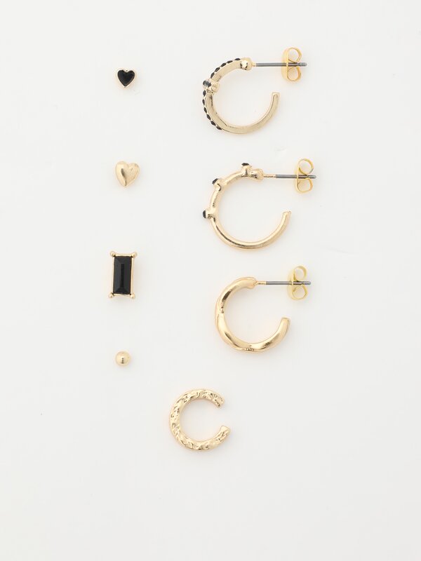 Pack of 8 pairs of earrings
