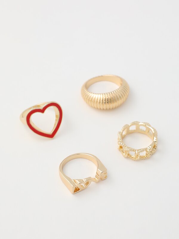 Pack of 4 rings