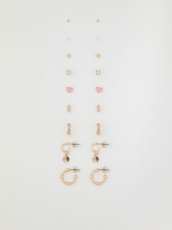 9-Pack of assorted earrings