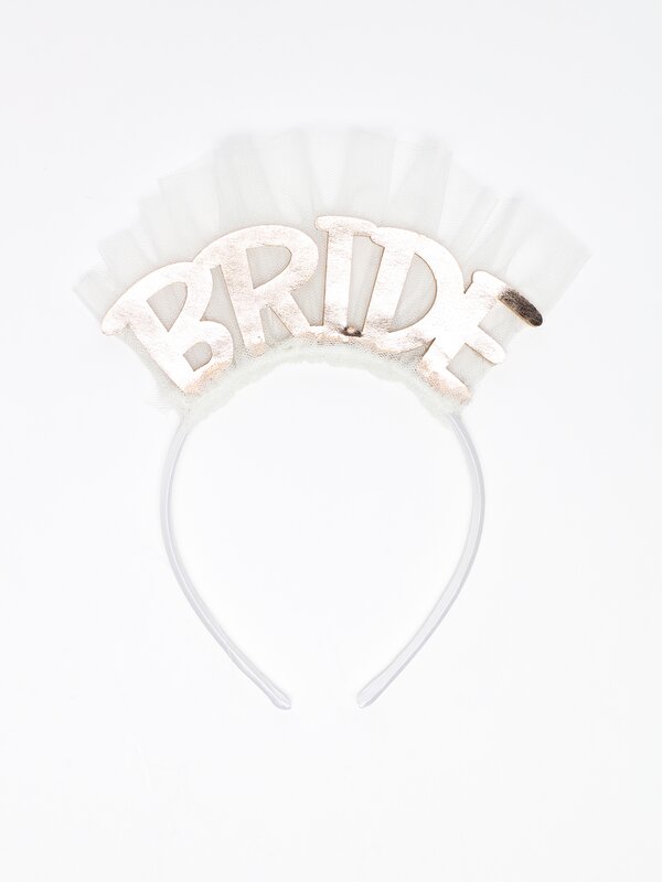 Tulle bride headband