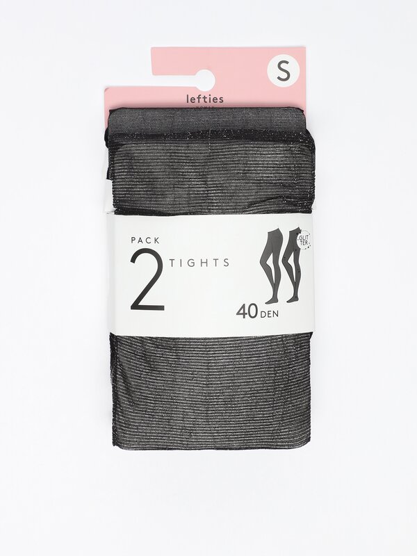 Pack of 2 sparkly tights