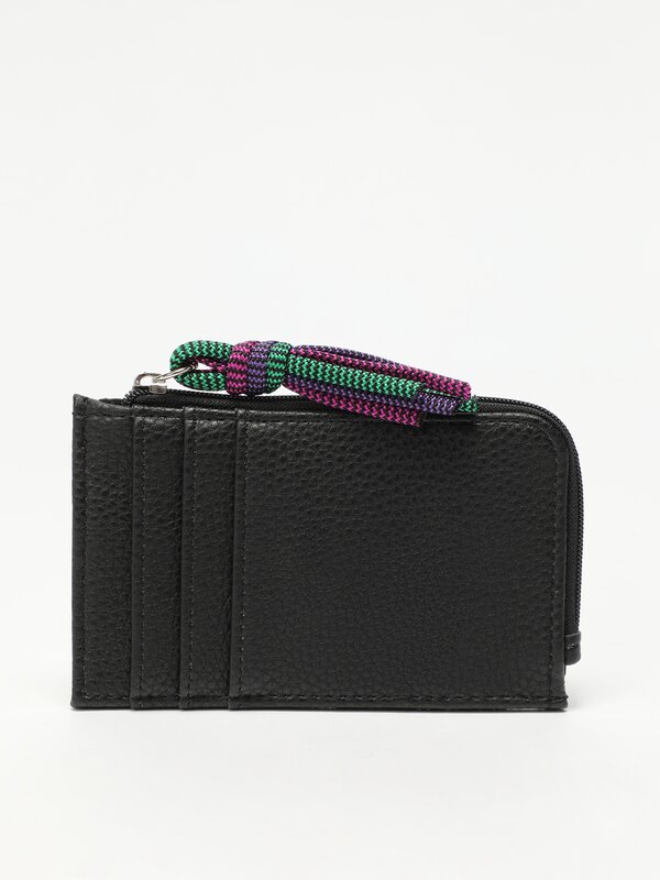 Faux leather card holder