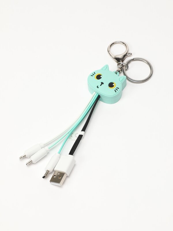Multi-purpose cable with keyring