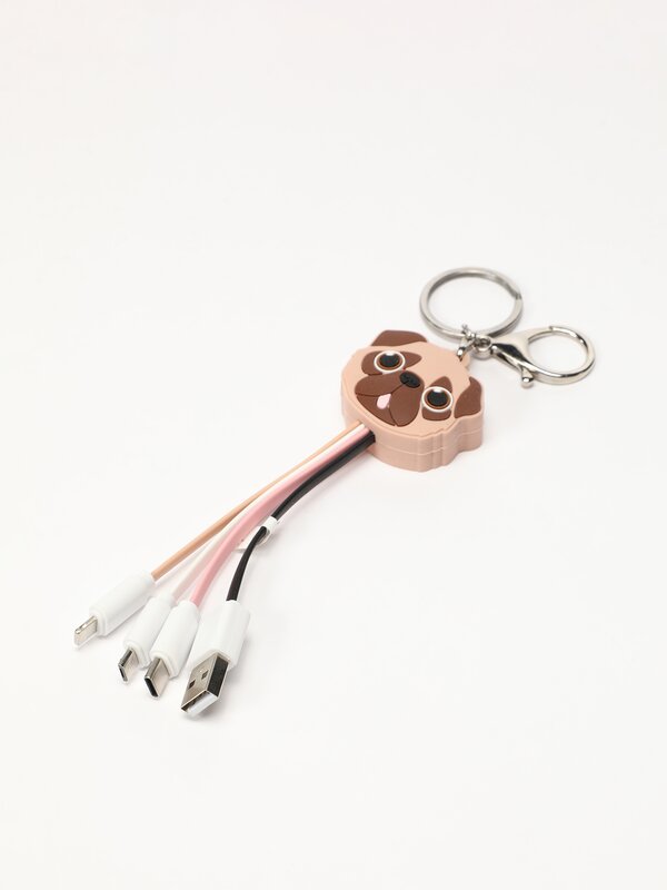 Cable multiconector con llavero