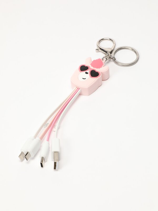 Multi-purpose cable with keyring