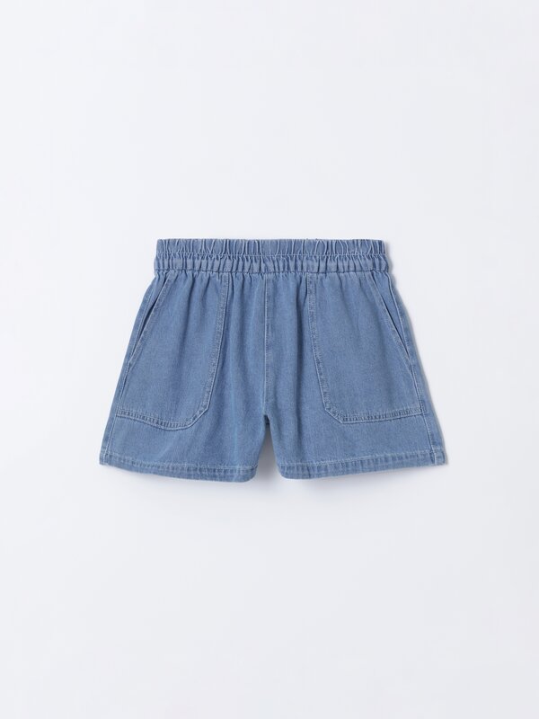 Lightweight denim shorts