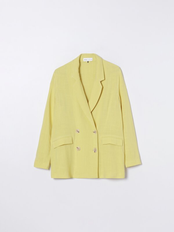 Blazer rústica con doble botonadura