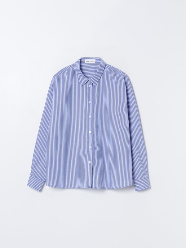 Long sleeve poplin shirt