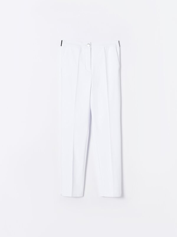 Trousers with an elasticated back