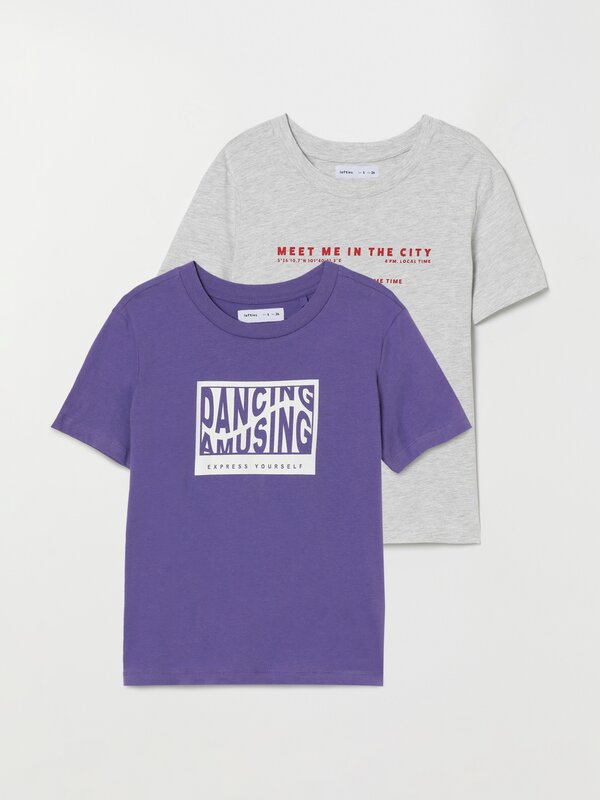 Pack of 2 printed T-shirts