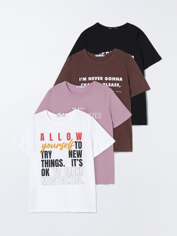 4-Pack of printed T-shirts