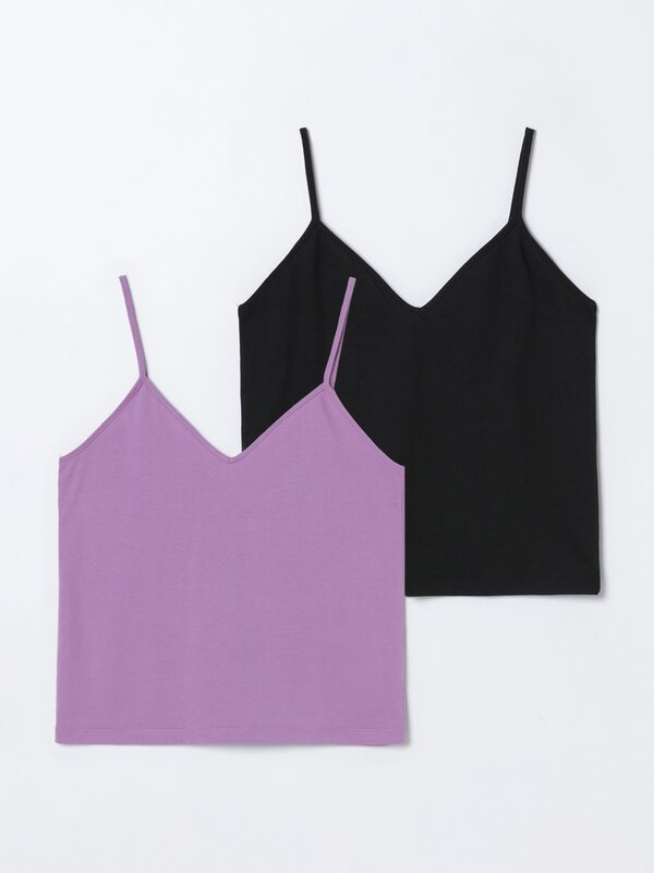 2-Pack of basic strappy tops