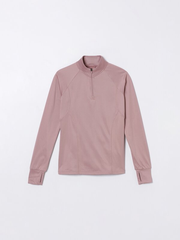 Sporty high neck T-shirt