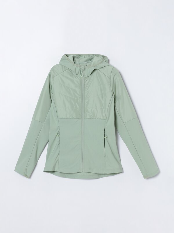 Combined padded sporty jacket