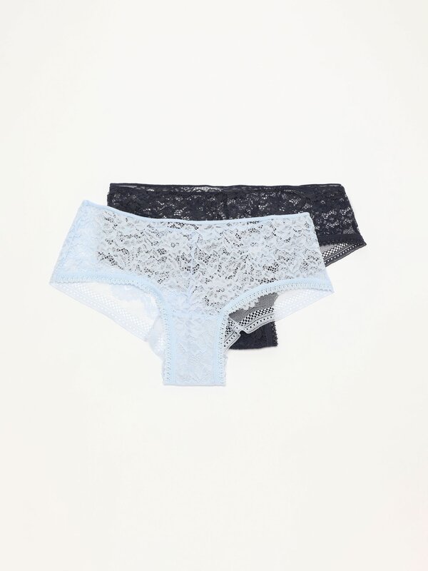 Pack of 2 lace hipster briefs