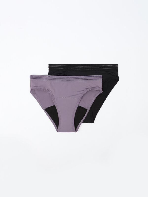Pack of 2 classic microfibre period knickers