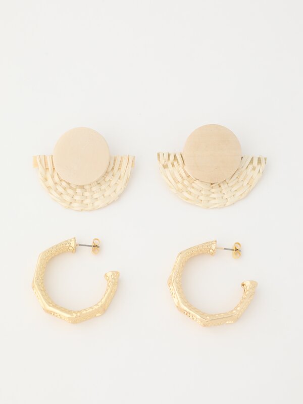 Pack of 2 pairs of earrings
