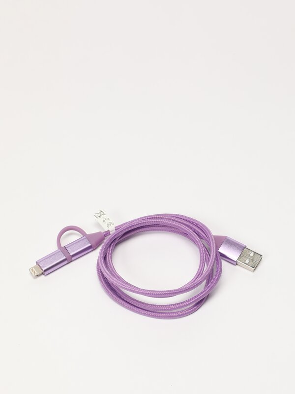 Cable con doble cabezal de Lightning/USB C a USB A