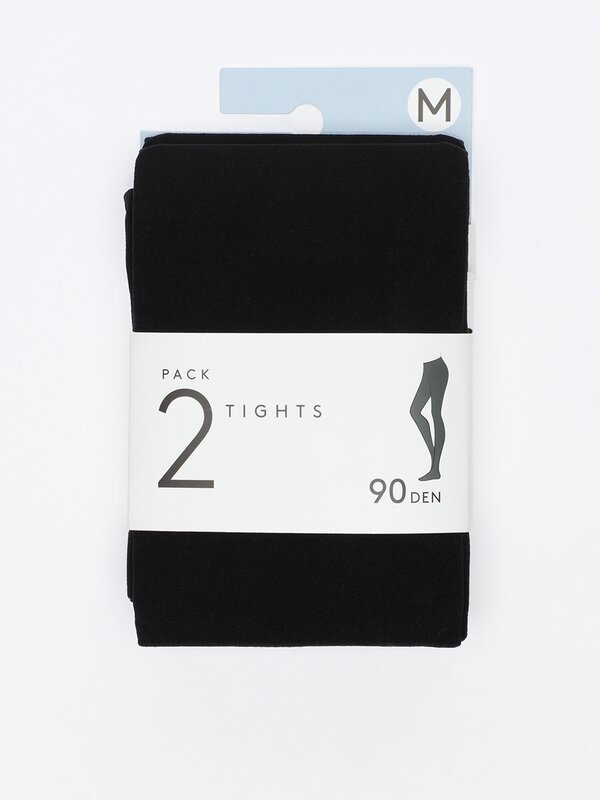 Pack of 2 pairs of 90 DEN tights