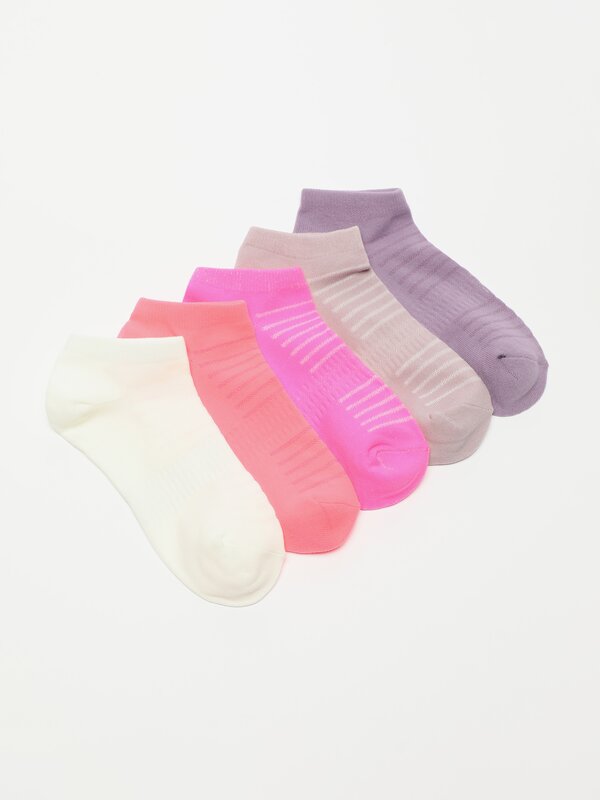 Pack of 5 pairs of sports ankle socks
