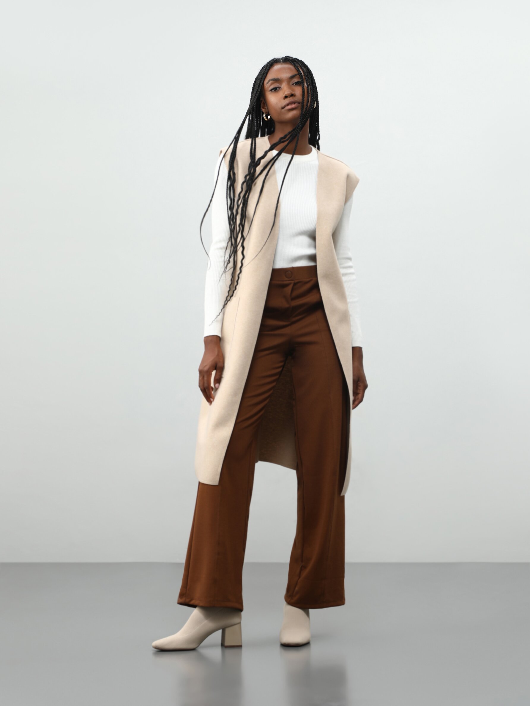 long belted waistcoat